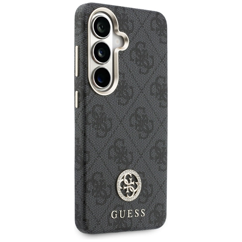 Custodia MagSafe per Samsung Galaxy S26 Plus S947, Guess, 4G Rhinestone Round Logo, Nera