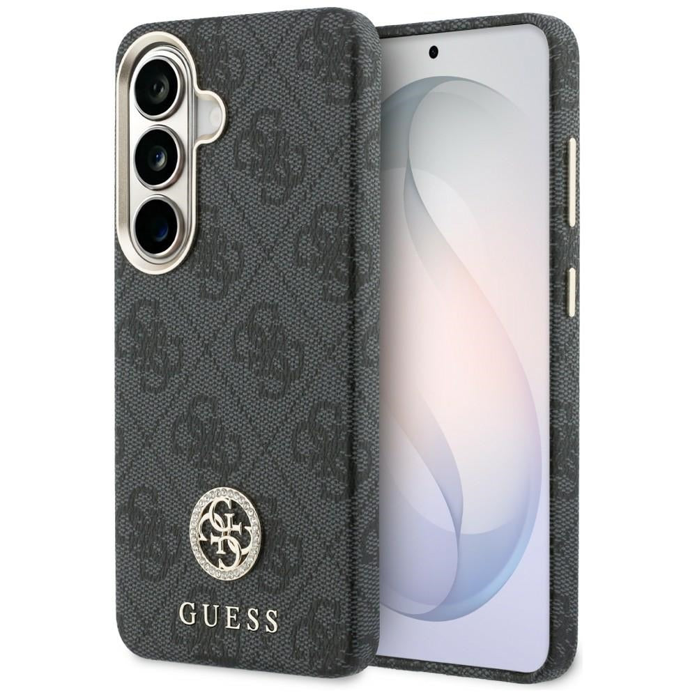 Custodia MagSafe per Samsung Galaxy S26 Plus S947, Guess, 4G Rhinestone Round Logo, Nera