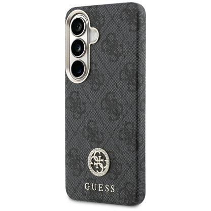 Custodia MagSafe per Samsung Galaxy S26 Plus S947, Guess, 4G Rhinestone Round Logo, Nera