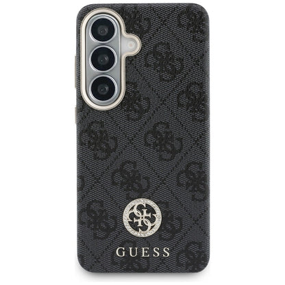 Custodia MagSafe per Samsung Galaxy S26 Plus S947, Guess, 4G Rhinestone Round Logo, Nera