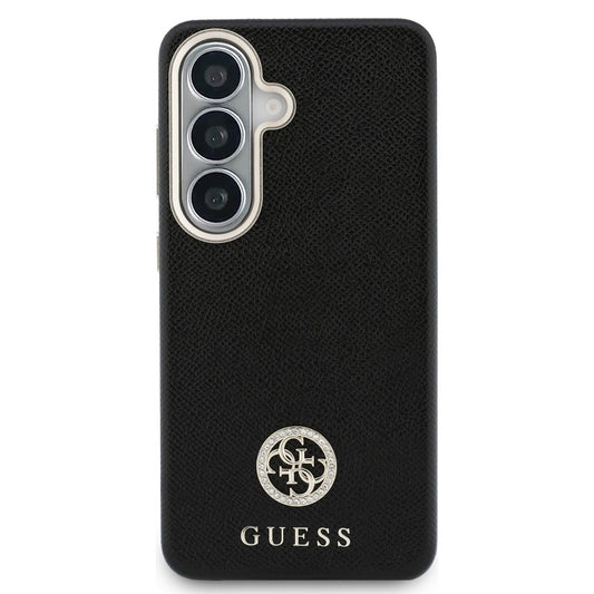 Étui MagSafe pour Samsung Galaxy S26 Plus S947, Guess, logo rond en strass, Noir