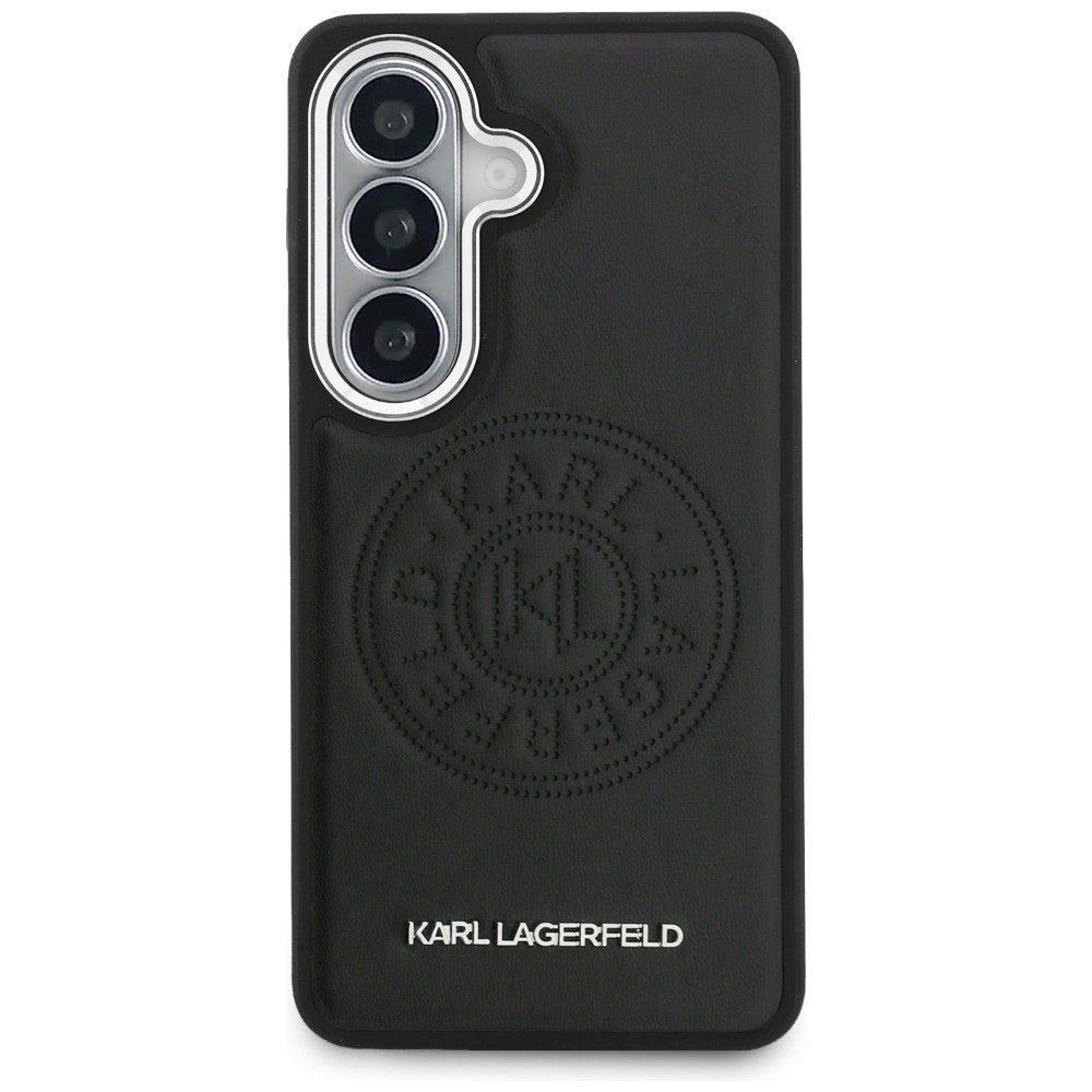 Custodia MagSafe per Samsung Galaxy S26 Plus S947, Karl Lagerfeld, Karl Round Point Logo, Nera