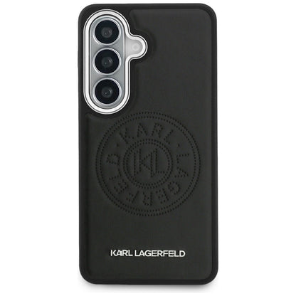 Custodia MagSafe per Samsung Galaxy S26 Plus S947, Karl Lagerfeld, Karl Round Point Logo, Nera