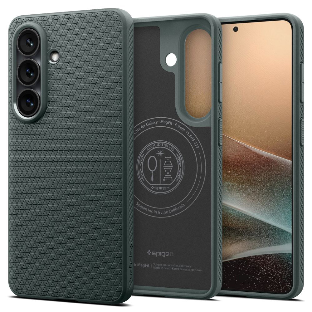 Custodia MagSafe per Samsung Galaxy S26 Plus S947, Spigen, Liquid Air, Verde ACS10706