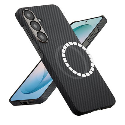 Custodia MagSafe per Samsung Galaxy S26 Plus, Techsuit, Fibra di Aramide, Nera