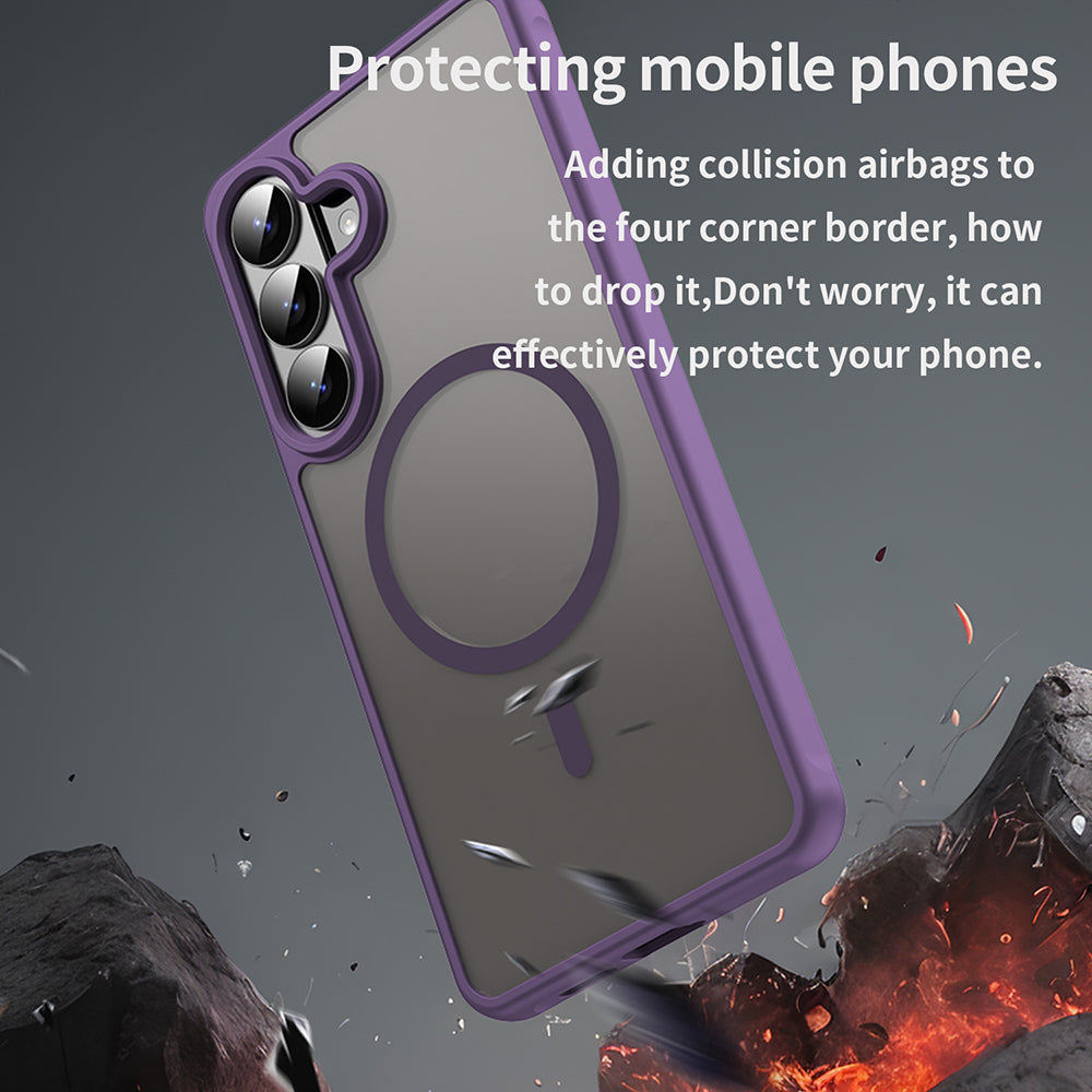 Custodia MagSafe per Samsung Galaxy S26 Plus S947, Techsuit, HaloFrost II, Viola