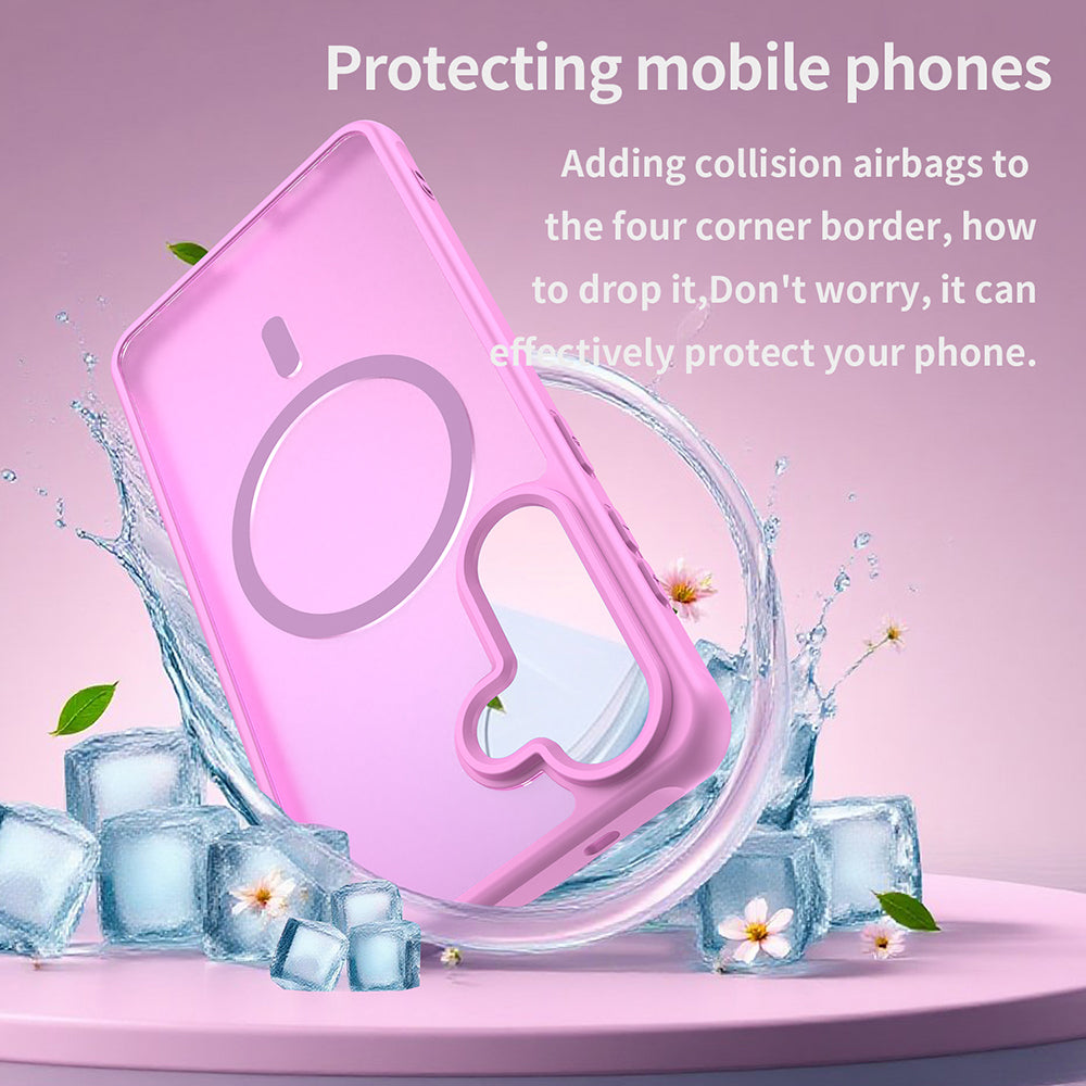 Custodia MagSafe per Samsung Galaxy S26 Plus, Techsuit, HaloFrost II, Rosa