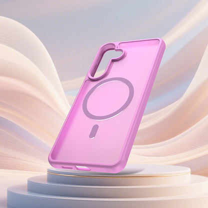 Custodia MagSafe per Samsung Galaxy S26 Plus, Techsuit, HaloFrost II, Rosa