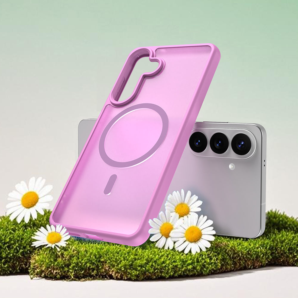 Custodia MagSafe per Samsung Galaxy S26 Plus, Techsuit, HaloFrost II, Rosa