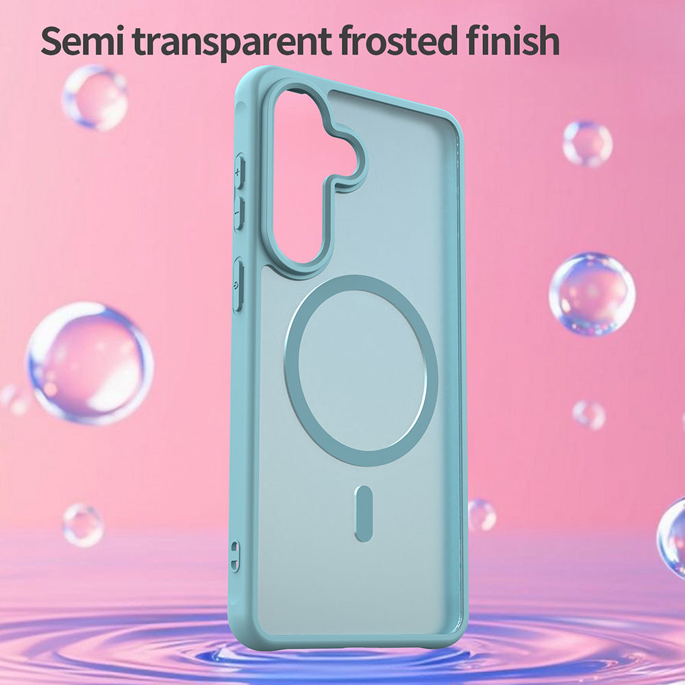 Custodia MagSafe per Samsung Galaxy S26 Plus, Techsuit, HaloFrost II, Verde Chiaro