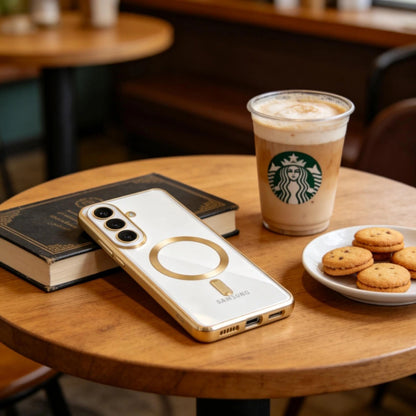 Custodia MagSafe per Samsung Galaxy S26 Plus S947, Techsuit, Luxury Crystal, Lilla Chiaro