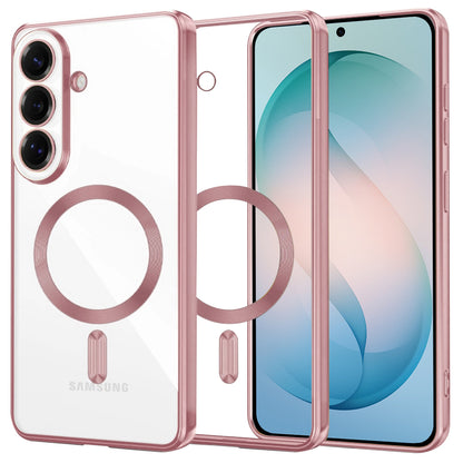 Custodia MagSafe per Samsung Galaxy S26 Plus S947, Techsuit, Luxury Crystal, Rosa