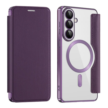 Custodia MagSafe per Samsung Galaxy S26 Plus S947, Techsuit, SmartMag Book, Viola