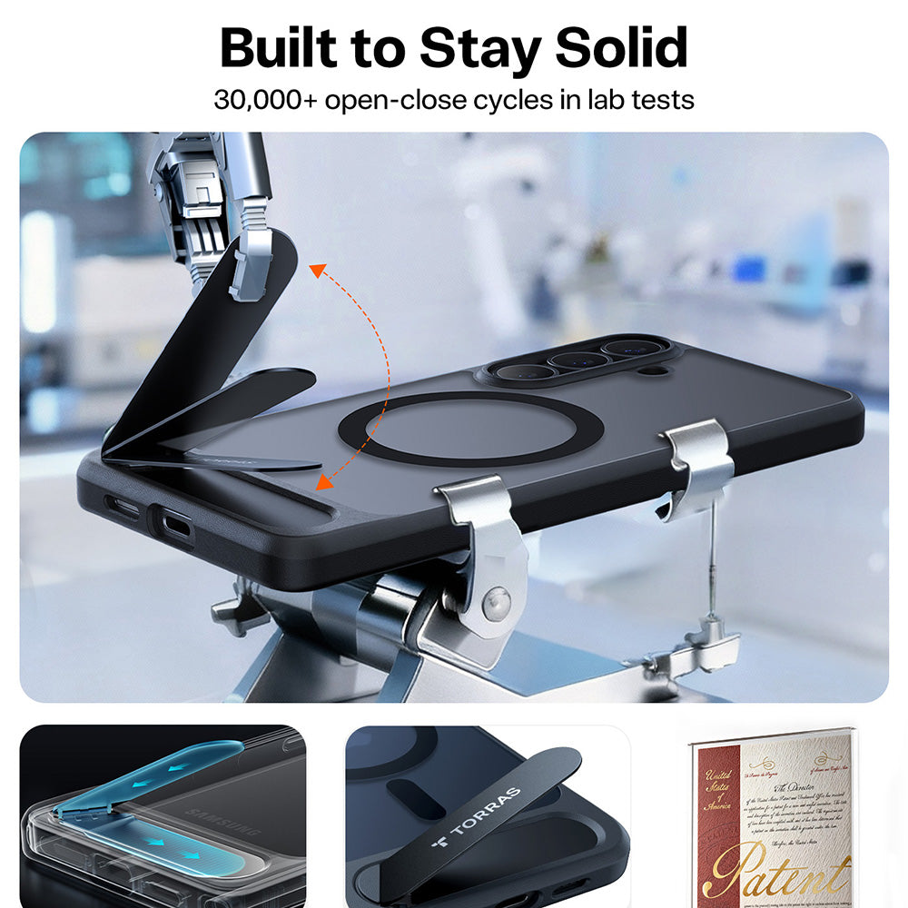 MagSafe Hülle für Samsung Galaxy S26 Plus, Torras, Pstand, Schwarz