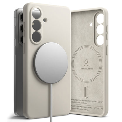 MagSafe Case for Samsung Galaxy S26, Ringke, Silicone, Cream