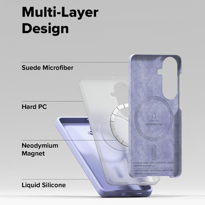 Étui MagSafe pour Samsung Galaxy S26 S942, Ringke, Silicone, Mauve