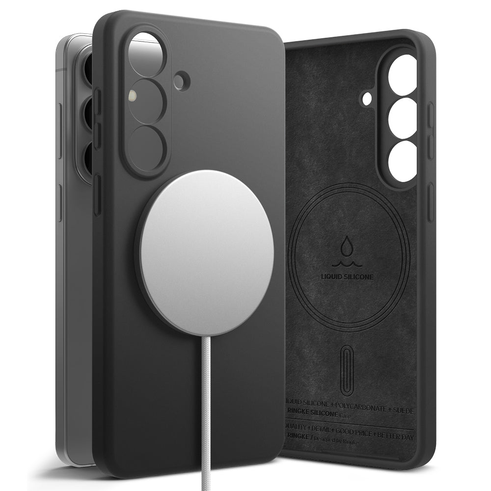 Étui MagSafe pour Samsung Galaxy S26, Ringke, Silicone, Noir