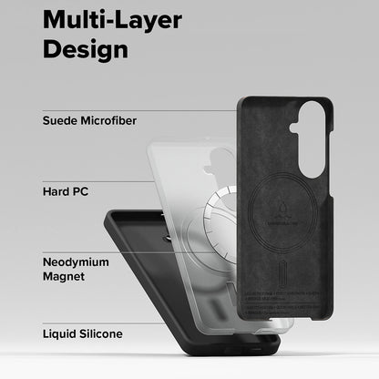 Étui MagSafe pour Samsung Galaxy S26, Ringke, Silicone, Noir