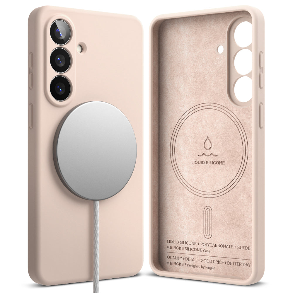 Étui MagSafe pour Samsung Galaxy S26, Ringke, Silicone, Rose