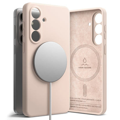 Étui MagSafe pour Samsung Galaxy S26, Ringke, Silicone, Rose