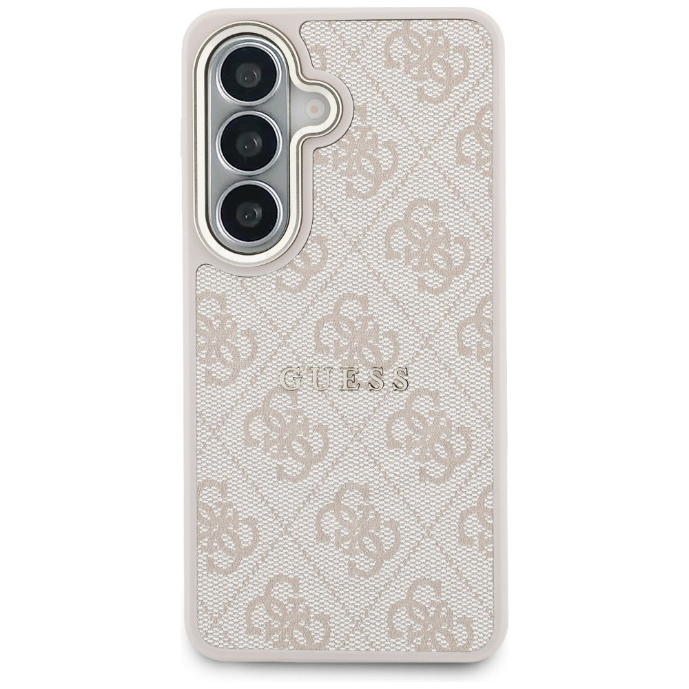 Étui MagSafe pour Samsung Galaxy S26 S942, Guess, 4G Embossed Ring, Rose