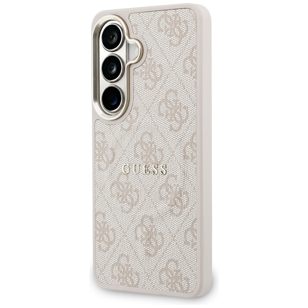 Étui MagSafe pour Samsung Galaxy S26 S942, Guess, 4G Embossed Ring, Rose