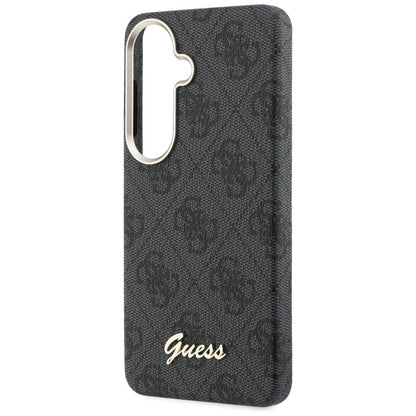 MagSafe Hülle für Samsung Galaxy S26 S942, Guess, 4G Script Logo, Schwarz