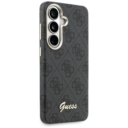 MagSafe Hülle für Samsung Galaxy S26 S942, Guess, 4G Script Logo, Schwarz