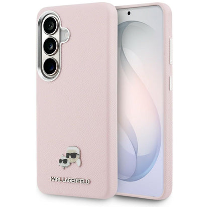 Custodia MagSafe per Samsung Galaxy S26 S942, Karl Lagerfeld, Karl & Choupette Head's Pin, Rosa