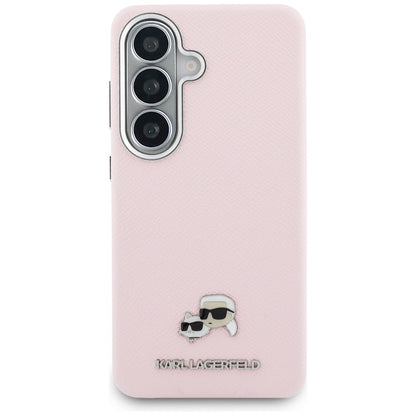 Custodia MagSafe per Samsung Galaxy S26 S942, Karl Lagerfeld, Karl & Choupette Head's Pin, Rosa