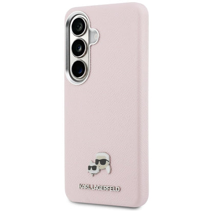 Custodia MagSafe per Samsung Galaxy S26 S942, Karl Lagerfeld, Karl & Choupette Head's Pin, Rosa