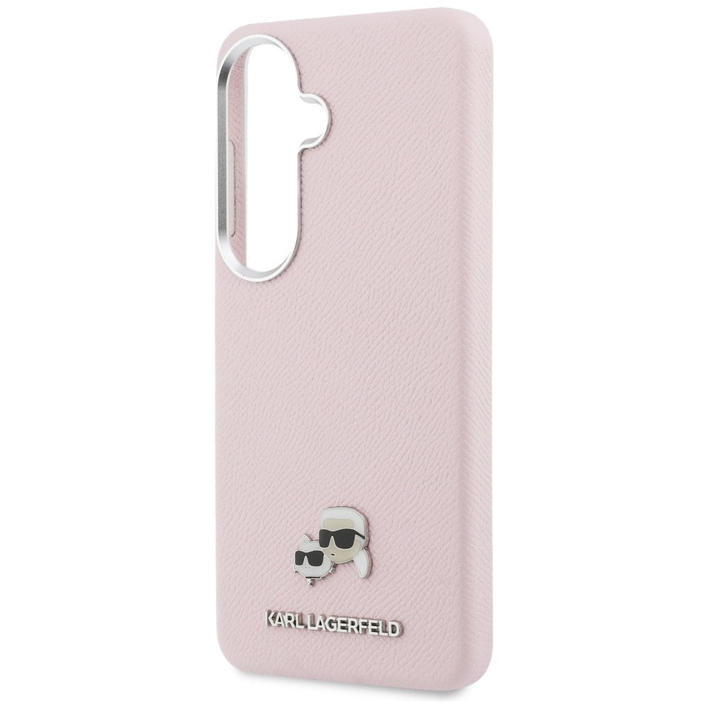 Custodia MagSafe per Samsung Galaxy S26 S942, Karl Lagerfeld, Karl & Choupette Head's Pin, Rosa