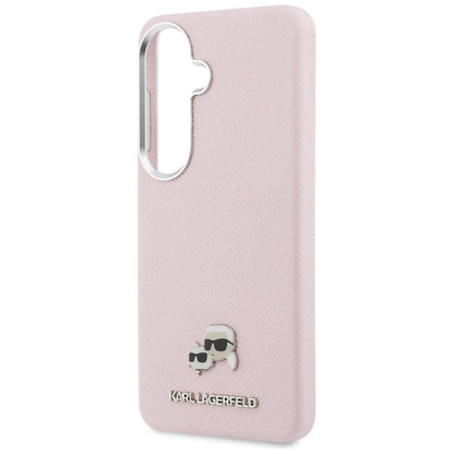 Custodia MagSafe per Samsung Galaxy S26 S942, Karl Lagerfeld, Karl & Choupette Head's Pin, Rosa