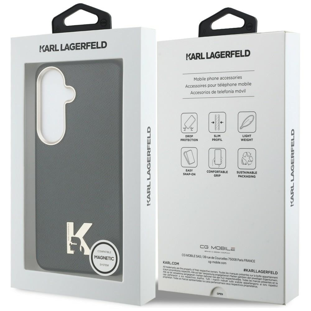 Custodia MagSafe per Samsung Galaxy S26 S942, Karl Lagerfeld, Karl Head Logo, Nera