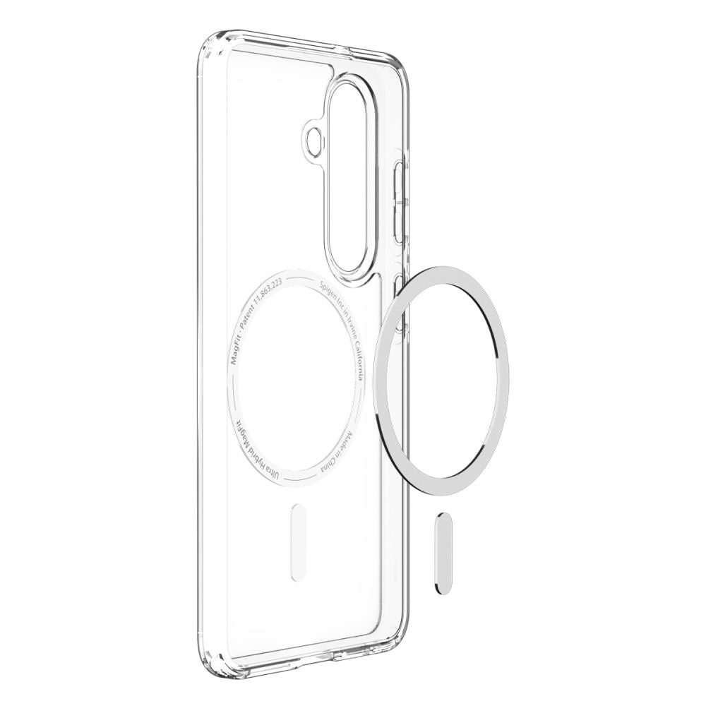 Coque MagSafe pour Samsung Galaxy S26 S942, Spigen, Ultra Hybrid, Transparente Blanche ACS10734