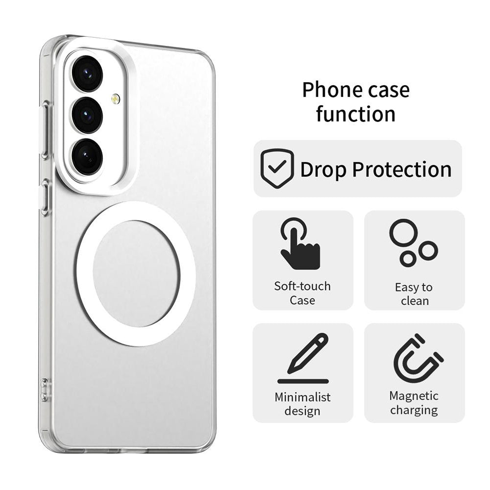 Custodia MagSafe per Samsung Galaxy S26 S942, Techsuit, CandyCase, Bianca