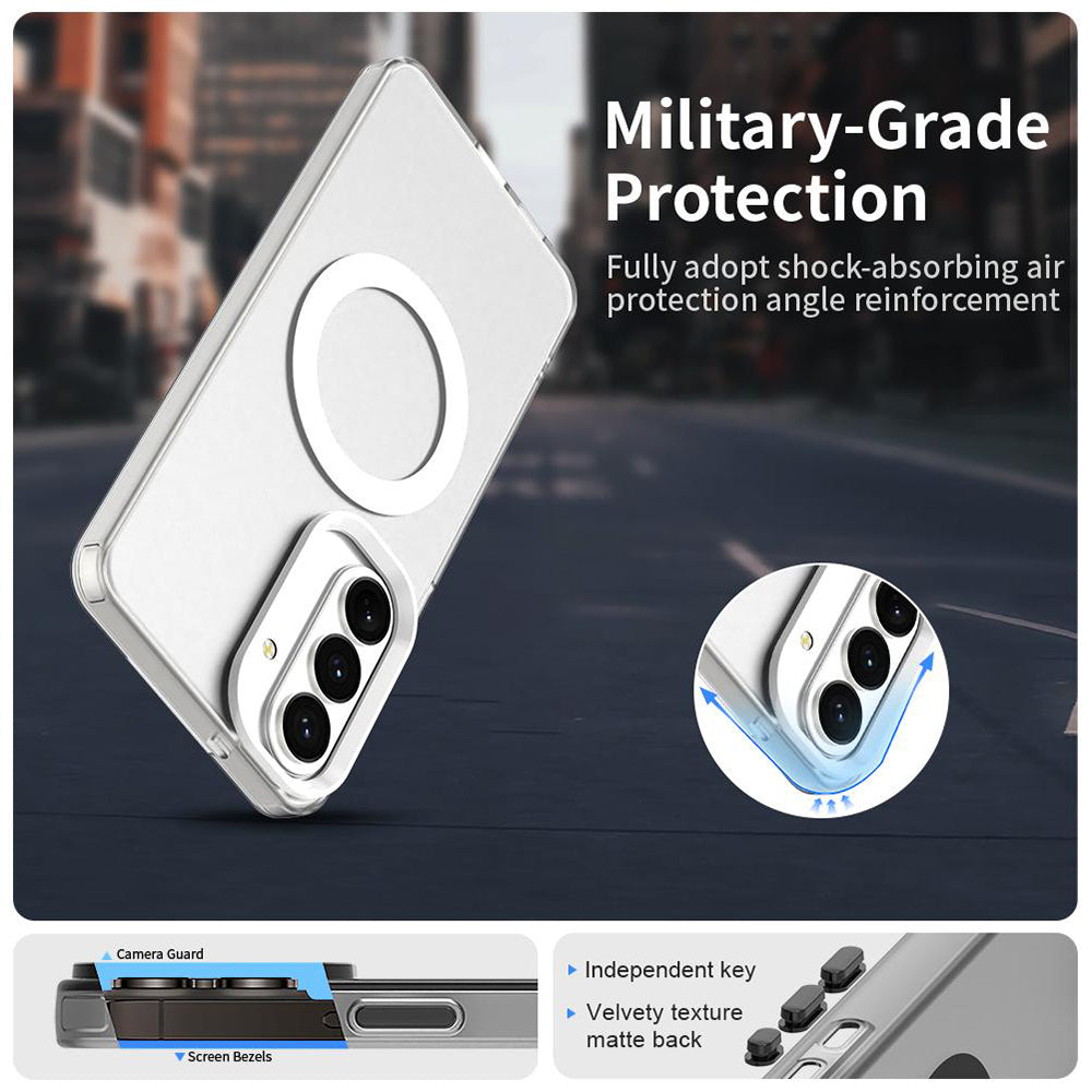 Custodia MagSafe per Samsung Galaxy S26 S942, Techsuit, CandyCase, Bianca