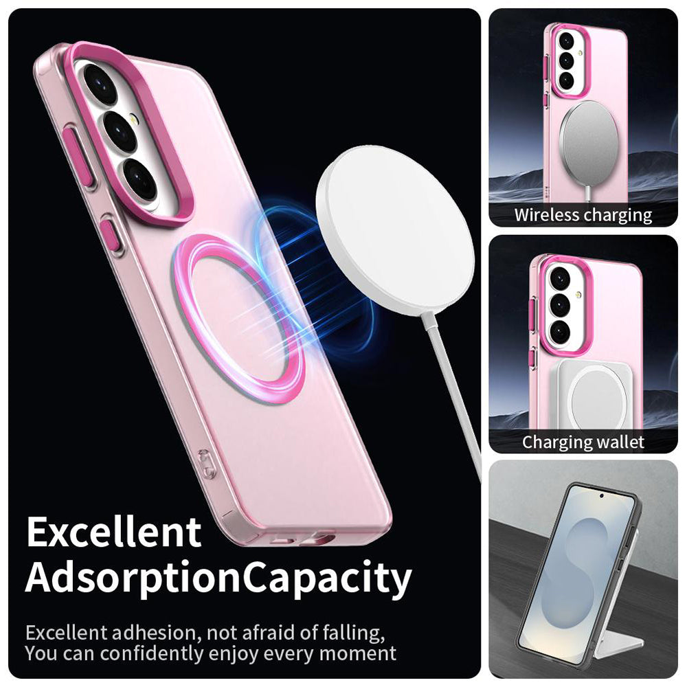 Custodia MagSafe per Samsung Galaxy S26 S942, Techsuit, CandyCase, Rosa