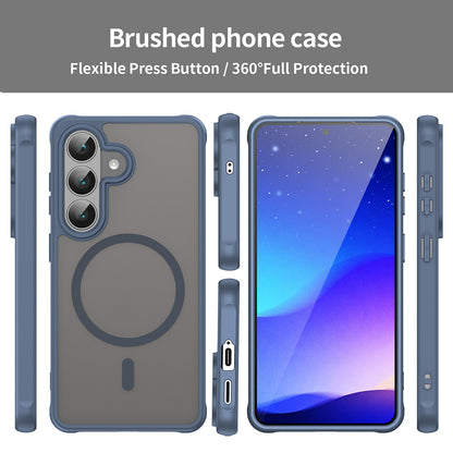 Custodia MagSafe per Samsung Galaxy S26 S942, Techsuit, HaloFrost II, Blu Navy