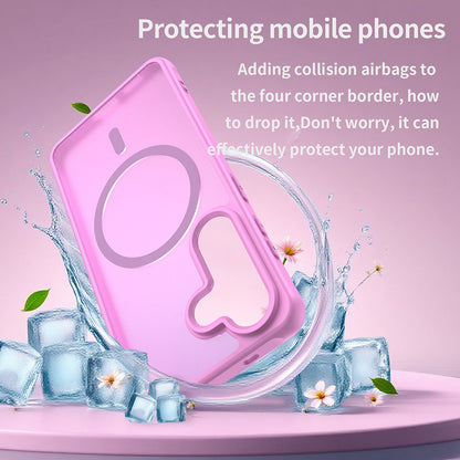 Custodia MagSafe per Samsung Galaxy S26 S942, Techsuit, HaloFrost II, Rosa
