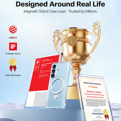 MagSafe Hülle für Samsung Galaxy S26, Torras, Ostand Slim, Transparent