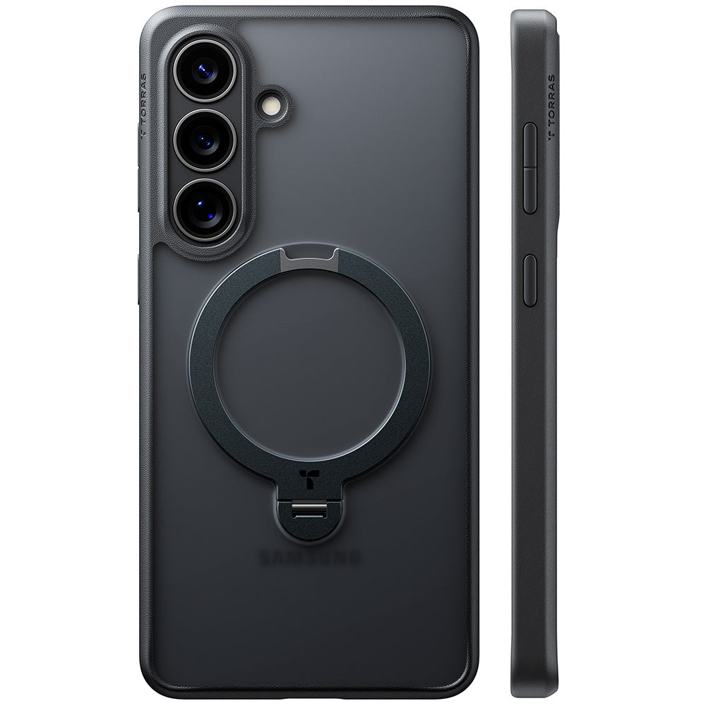 Étui MagSafe pour Samsung Galaxy S26 S942, Torras, Ostand Spin, Noir