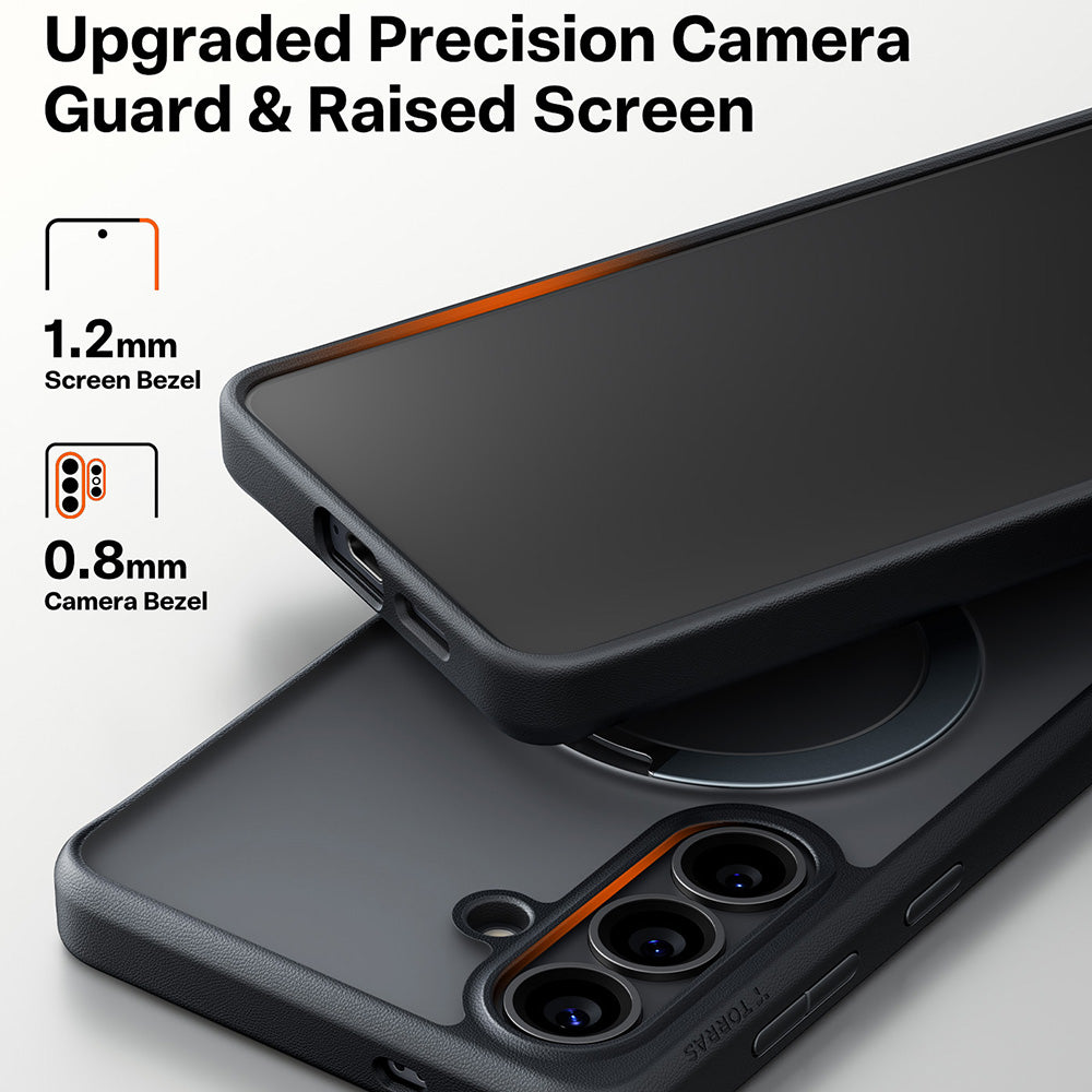 Étui MagSafe pour Samsung Galaxy S26 S942, Torras, Ostand Spin, Noir