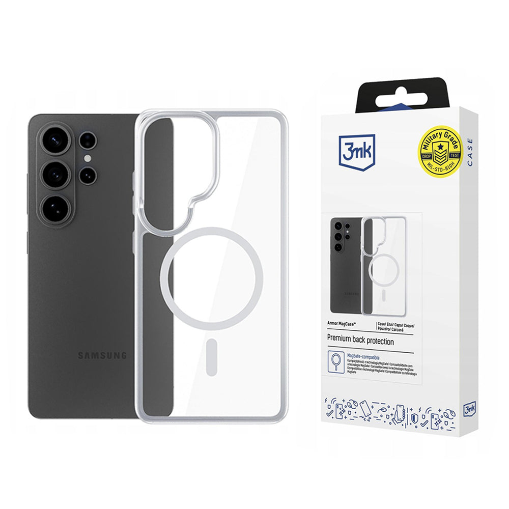 MagSafe-Hülle für Samsung Galaxy S26 Ultra S948, 3MK, Armor MagCase, Transparent