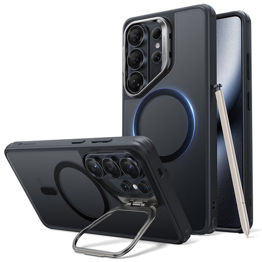 Custodia MagSafe per Samsung Galaxy S26 Ultra, ESR, Classic Hybrid Kickstand, Nera Satinata