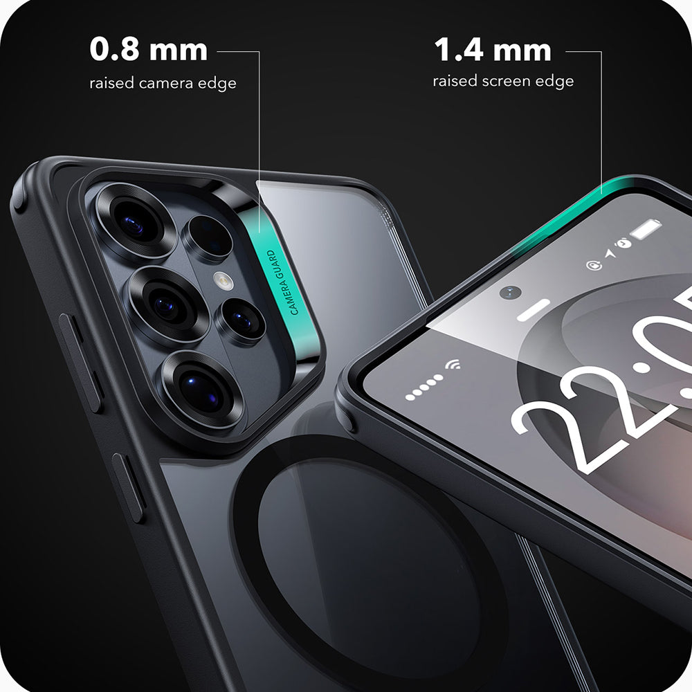 Custodia MagSafe per Samsung Galaxy S26 Ultra, ESR, Classic Hybrid, Nera Trasparente