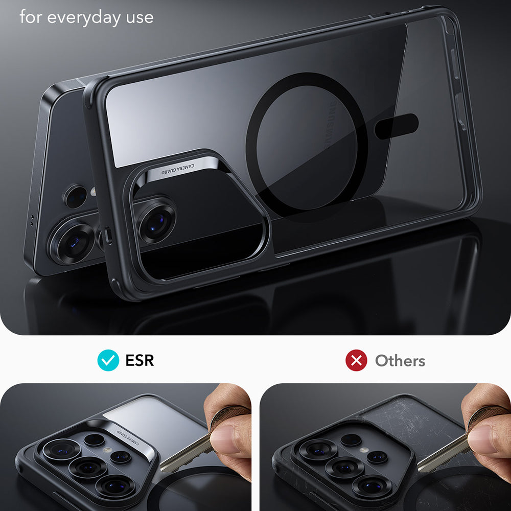 Custodia MagSafe per Samsung Galaxy S26 Ultra, ESR, Classic Hybrid, Nera Trasparente