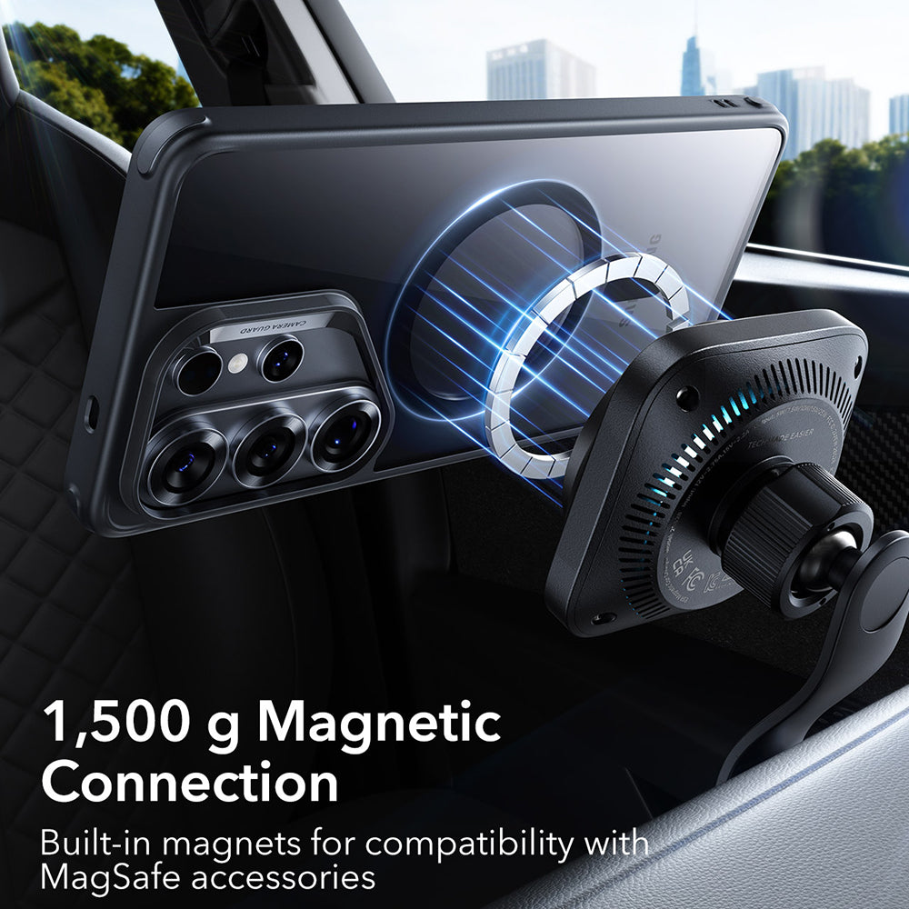 Custodia MagSafe per Samsung Galaxy S26 Ultra, ESR, Classic Hybrid, Nera Trasparente