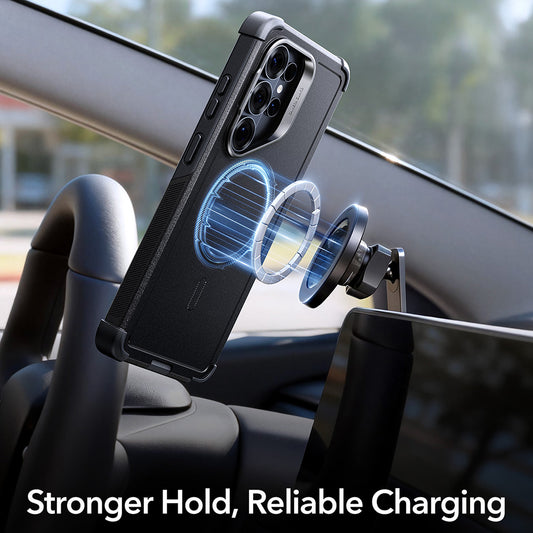 Custodia MagSafe per Samsung Galaxy S26 Ultra, ESR, Cyber Armor Kickstand, Blu