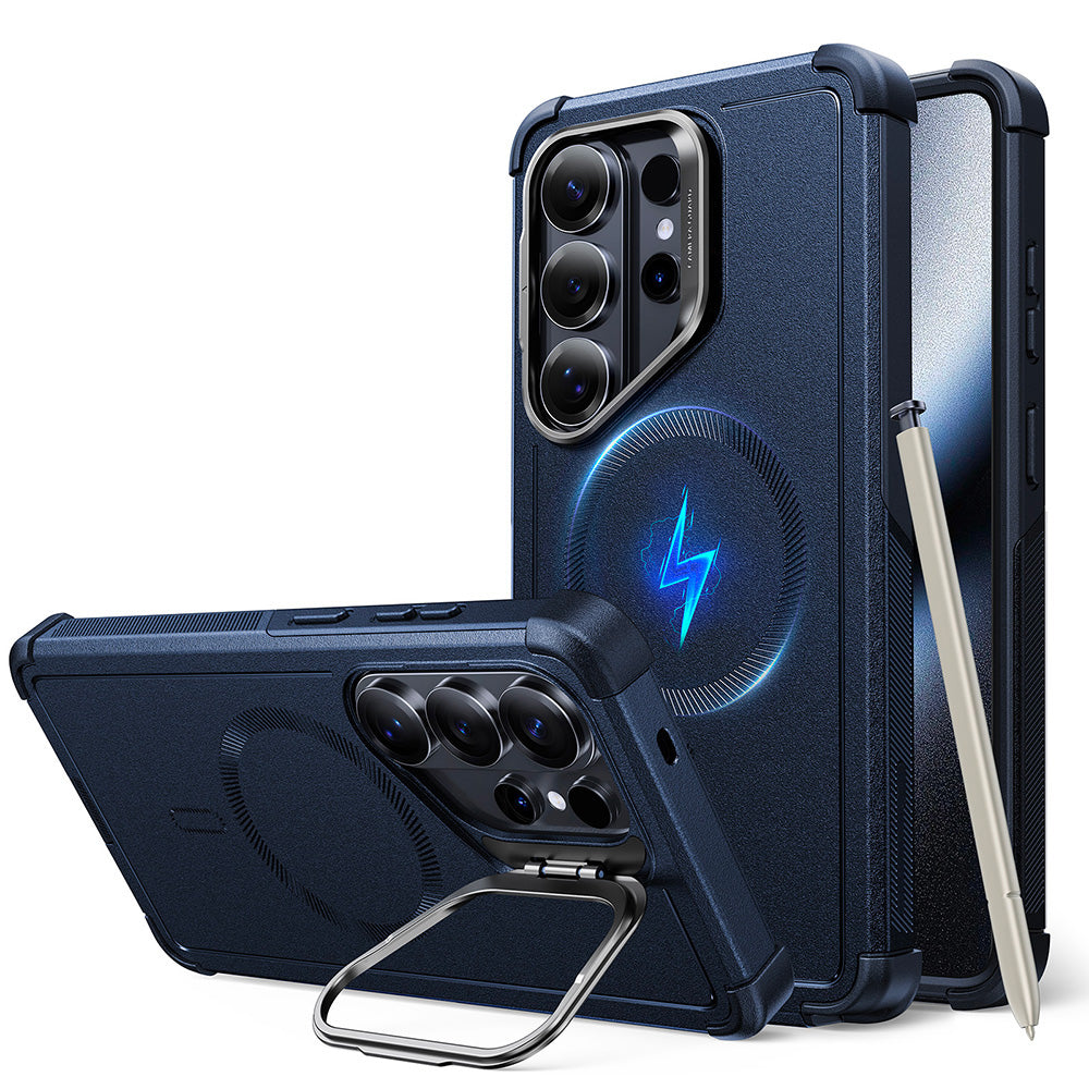 MagSafe Hülle für Samsung Galaxy S26 Ultra S948, ESR, Cyber Armor Kickstand, Blau